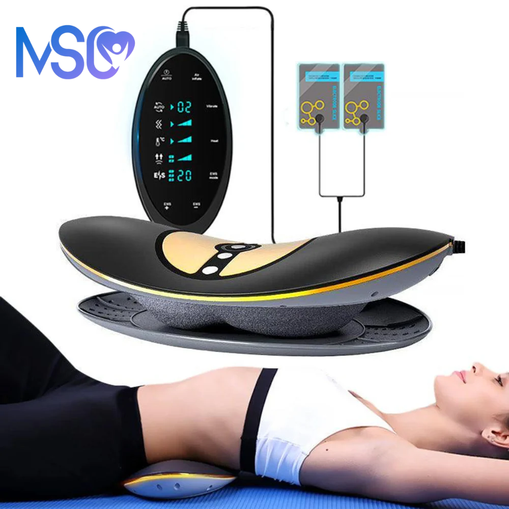 Electric Lower Back Massager UK | Lumbar Traction Device for Pain Relief - MedSupportCare