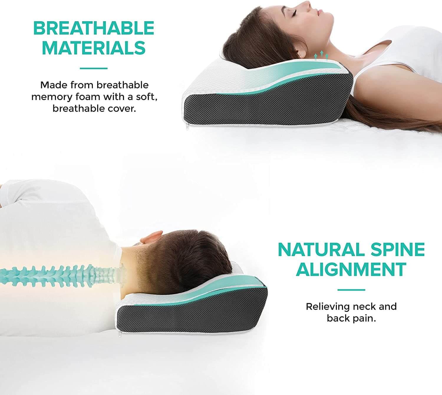 neck pain memory foam pillow