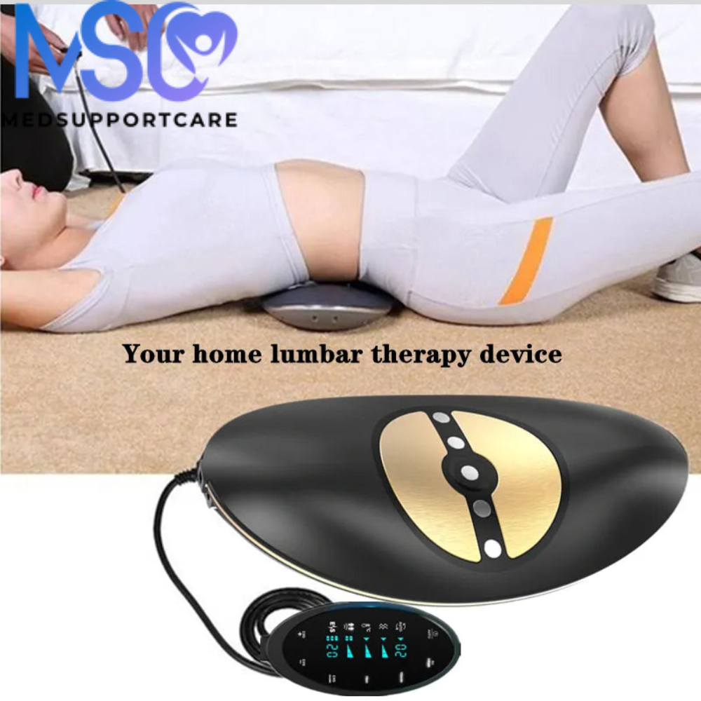 Electric Lower Back Massager UK | Lumbar Traction Device for Pain Relief - MedSupportCare