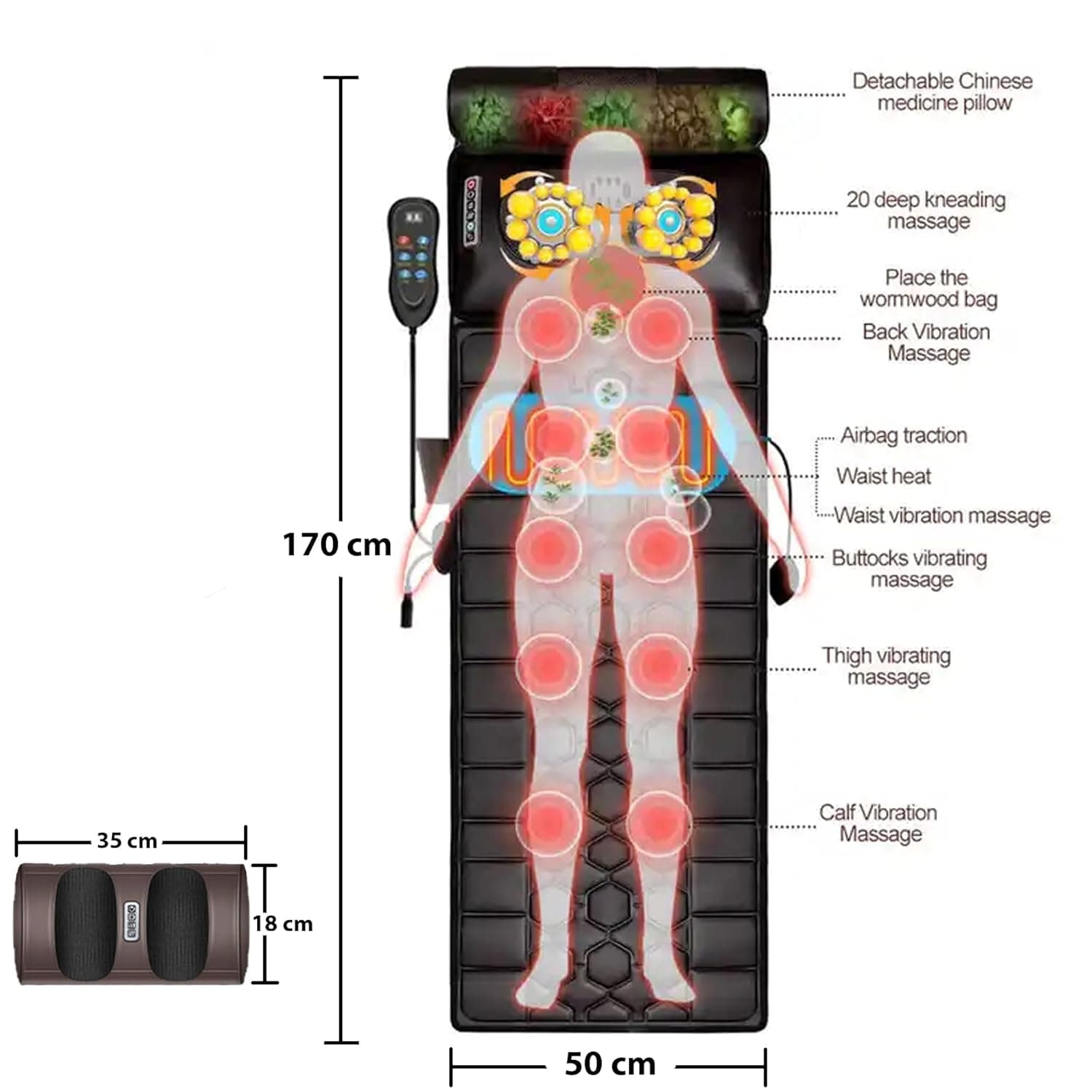 full body electric massage mattress